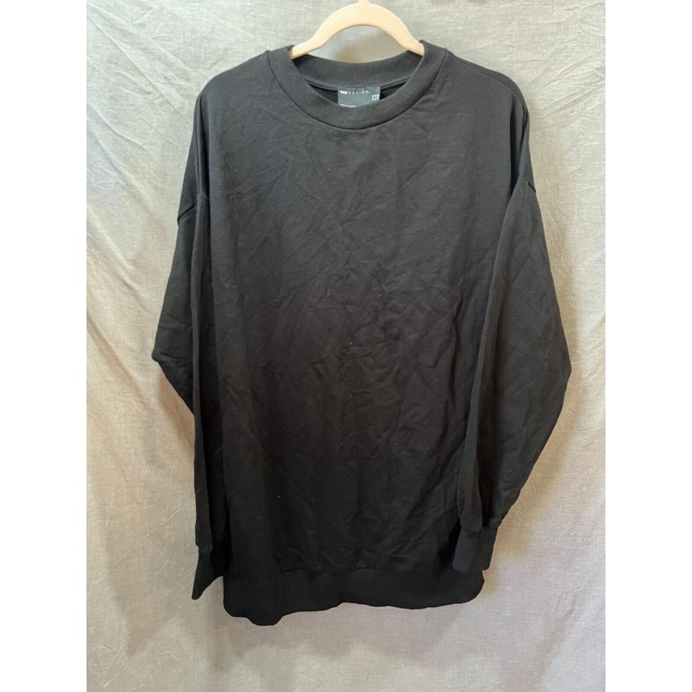 Asos Shirt Adult 02 Black Crew‎ Neck Long Sleeve Pullover Tee Mens
